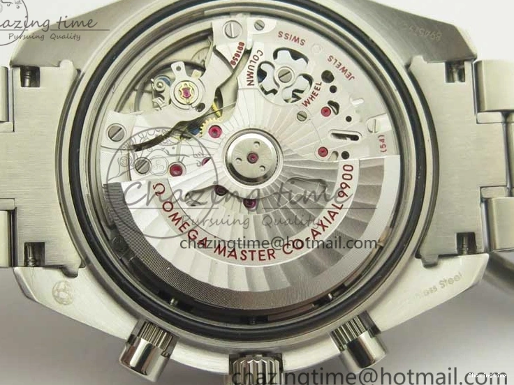 0114 Speedmaster Moonwatch OMF 1:1 Best Edition Black Dial Orange Hand on SS Bracelet A Timeless 8044